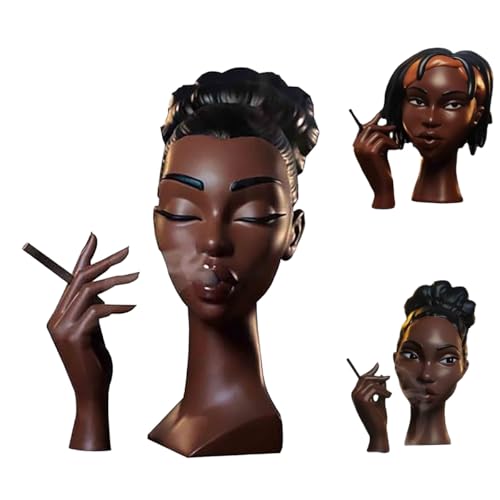 Head Incense Burner Black Woman-Cool Stuff for Interior Decoration Novelty Incense Holders Black Women Smoking Aromatherapy. (blackwomen1)