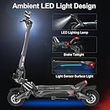 NANROBOT Electric Scooter Adults 50mph Dual Motor Electric Scooter with Suspension 80Miles Range Fast Sports Escooter Folding 10" Off Road Tires 330LBS Max Load Complies with UL2272 Certification