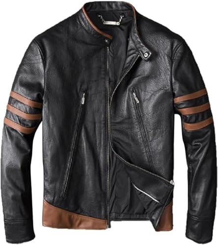 TRENDS GENESIS Wolverine Leather Jacket Men - Logan Movie Cosplay Costume Adult Men (XXX-Large)