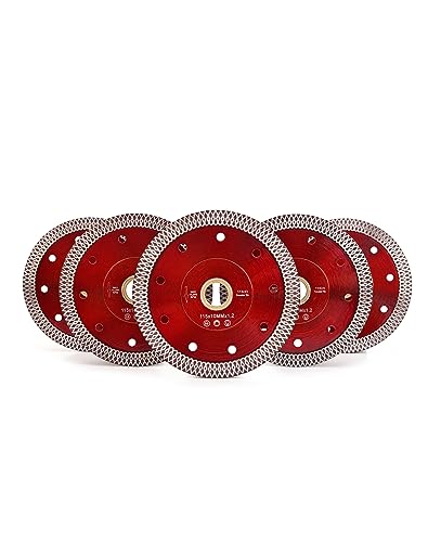 Casaverde 5Pcs/Lot 4.5" Super Thin Diamond Porcelain Saw Blade for Cutting Ceramic or Porcelain Tiles (4.5"-5pcs)…