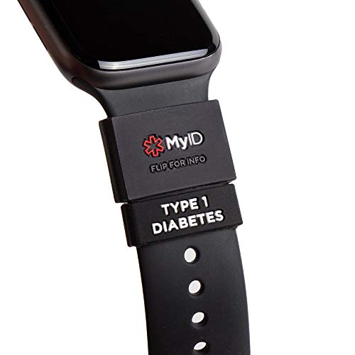 MyID Sleeve with Diabetes Condition Sleeve (Black Type 1 Diabetes)