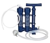 TRAILGO Pro Water Purifier Water Purification System for Survival - High-Volume Hand Pump Portable Water Filter for Group Camping, Backpacking, Emergency Preparedness - 3-Stage Water Filtration System