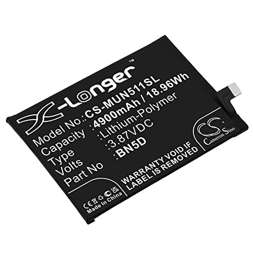 TollCor 4900mAh/3.87V Battery Replacement for Poco 2201117PG, M4 Pro, P/N: BN5D