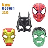 Avazera Hulk mask for Kids，Superhero Costumes Children's Birthday Parties, Hulk Toys Gifts for Halloween Cosplay Parties (Superhero 4-piece)