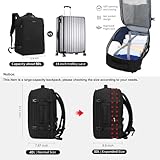 MOLNIA 50L Expandable Travel Backpack for Men Women, Carry On Backpack Airline Approved, Suitcase Backpack with Packing Cubes, Water Resistant Luggage Backpack Daypack Weekender Bag, Black