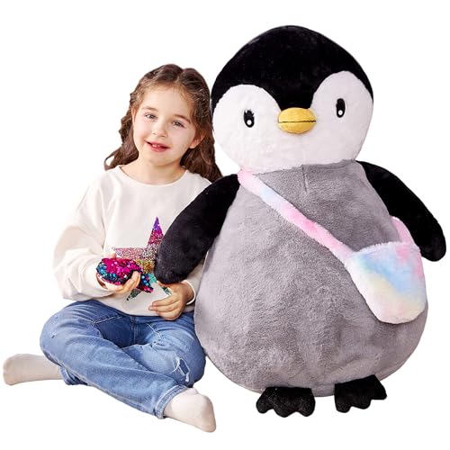 IKASA Giant Penguin Stuffed Animal Plush Toy, 23" Big Cute Jumbo Soft Penguin Plushie for Kids Girls Boys Girlfriend Children