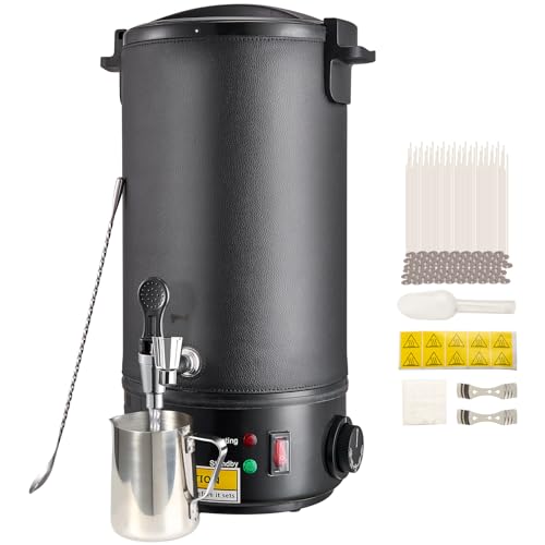 VEVOR Wax Melter for Candle Making, 10 L Extra Large Electric Wax Melting Pot, with Easy Pour Spout and 9-Level Temp Control, Easy Clean for Candle Soap Cream Beauty Bulk Production Business or Home