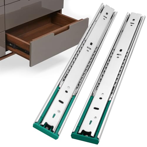 homdiy 10 Pairs 20 Inch Soft Close Drawer Slides Heavy Duty Side Mount Dresser Cabinet Rails Metal Ball Bearing and Full Extension Kitchen Cabinet Drawer Runners 100 LB Capacity