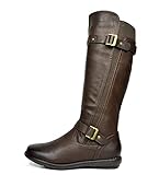 DREAM PAIRS Women's Faux Fur-Lined Knee High Winter Boots Fall Tall Boots,Size 8,Brown,TRACE