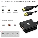 BENFEI HDMI to DisplayPort, Uni-Directional HDMI (Source) to DisplayPort (Display) Adapter 4K@60Hz/2K@144Hz/1080P@165Hz Compatible with Laptop, Xbox 360 One, PS4 PS3 Device