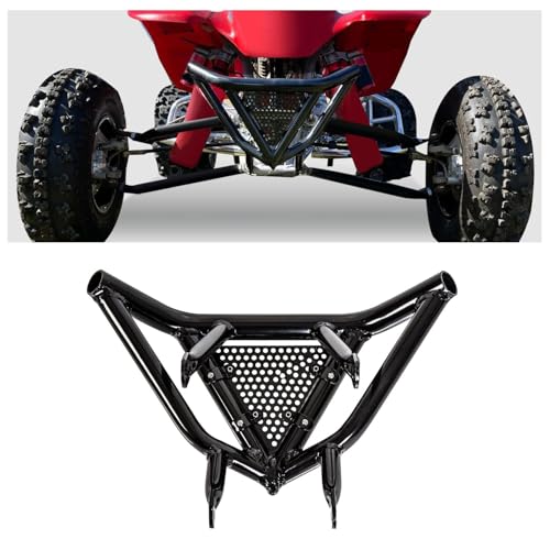 ECOTRIC Front Bumper Compatible with 1999-2014 Honda TRX400EX 400X 2004-2012 TRX450R Aluminum Black