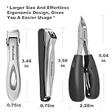 Norchan Large Nail Clippers Set, 5 Pcs Sharp Toenail and Fingernail Clippers for Men and Women (Premium, Big Size, Heavy-Duty Design)