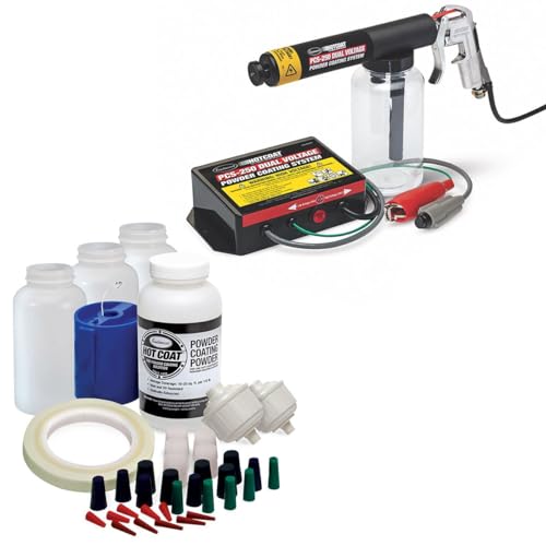 Eastwood Hotcoat PCS-250 Powder Coating System | Innovative Dual Voltage with Minimal Overspray and Larger Ground Clamp | Powder Coating Accessories Kit