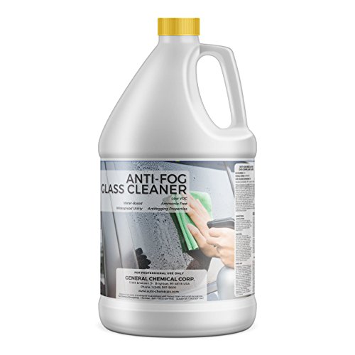 Anti-Fog Glass Cleaner - Automotive Windshield & Window Solution to a Fog-Free & Moist-Free, Clearer Road Visibility - Vehicular Defogger - Ammonia-Free, Low VOC & Water Based - 1 Gallon