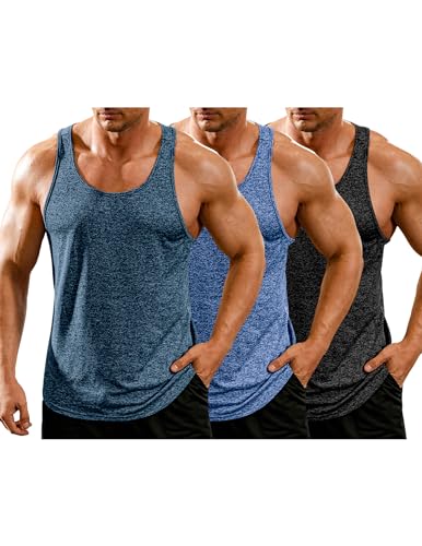 COOFANDY Mens Activewear Tank Tops Bodybuilding Stringer Tank Tops Y-Back Gym Fitness T-Shirts