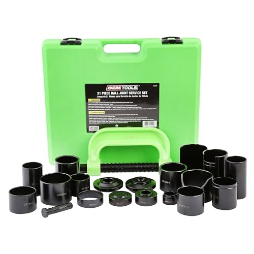 OEMTOOLS 25104 21-Piece Master Ball Joint Press Kit, Ball Joint Puller for Upper and Lower Ball Joints, U-Joints, and Brake Pins, Automotive Tool Kit Compatible with 2WD and 4WD Vehicles