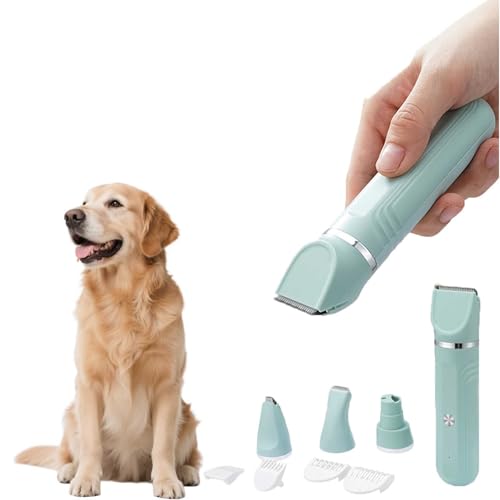 Ryxor Dog Clippers Grooming Kit Hair Clipper-Low Noise Paw Trimmer- Rechargeable - Cordless Quiet Nail Grinder Shaver for Cats and Other Pets