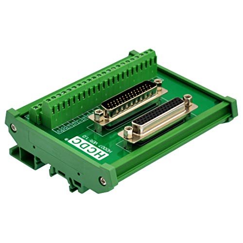 DIN Rail Mount D-SUB Male-Female Interface Module Terminal Block Breakout Board (DB44HD)