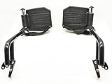 Economy Footrest for Standard Wheelchairs and Transport Chair, Composite Footplates And Heel Loops,Universal Swing-Away Footrests, wheelchair replace parts.Same function as T93HEP, PH-SF.(1 Pr, Black)