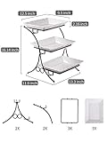 YHOSSEUN Large Tiered Tray Stand, 3 Tier Serving Tray Porcelain Baking Set with Serving Stand 3 Tier Buffet Server for Fruit, Dessert, Food Display Stand for Party, Thanksgiving