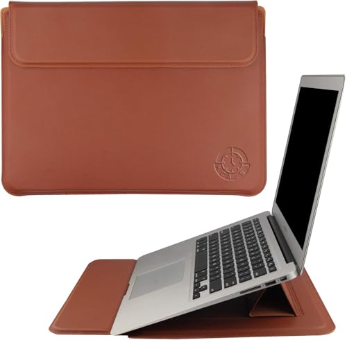 Slim Laptop Sleeve 14-16 Devices Fits MacBook Pro 16 MacBook Air 15 Surface Laptop 5/6 Dell Inspiron 15 HP Spectre x360 15 Lenovo Yoga Slim 7 Pro Samsung Galaxy Book Computer Case Brown