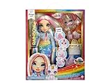 RAINBOW HIGH Fashion Doll with Slime Kit & Mascote - Amaya (Rainbow) - 28cm Twinkle Doll with Shining Deer, Magic Pet and Fashion Accessories - Children's Toy - Ages 4-12 Years