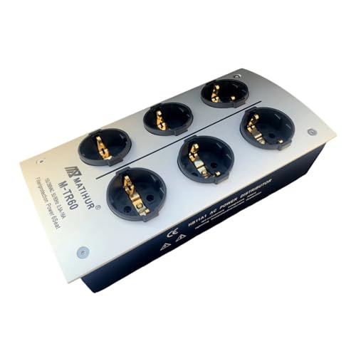 KDNHVRQY 1PCS HiFi M-TR60 AC Power Filter Socket Noise Reduction Overload Protection Voltage Function Audio Amplifier EU Board