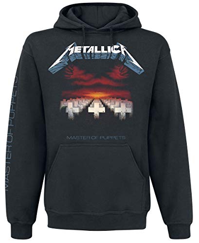 Metallica Men39;s Master Of Puppets Tracks Pullover Hoodie Black