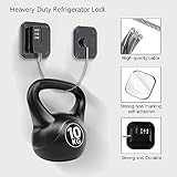 Refrigerator Lock, Heavy Duty Fridge Lock, Combination Lock for Refrigerator Cabinets, Drawers, Safety Lock, Easy Install No Keys Needed (Black-2Pack)