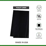 TRAIL ESSENTIALS Toilet Liners; Hygienic, Leak-Proof, Odor Free, Compatible with Camping Commodes and Portable Toilets, Black Opaque Color in Convenient Carry Case