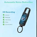 64GB Digital Voice Recorder with Playback - Keychain Voice Activated Recorder Audio Recording Device - 760 Hours Capacity for Lectures Meetings Music