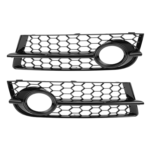 Hihaha No.8J0807682/8J0807681 Fog Light Grill for Audi TT 8J 2006-2014 Front Left Right Front Lower Bumper Fog Light Cover Inserts ABS 1 Pair Black