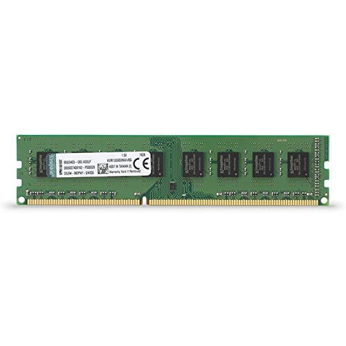 Kingston Technology ValueRAM 8GB 1333MHz DDR3 Non-ECC CL9 DIMM STD Height 30mm Desktop Memory 8 (PC3 10600) KVR1333D3N9H/8G