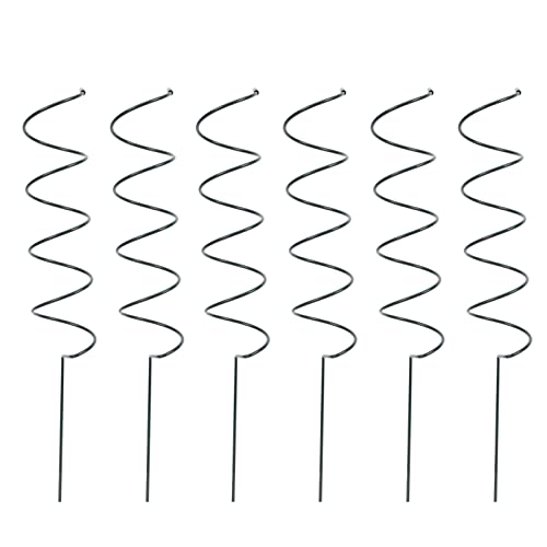 Zerodeko 6pcs Plant Support Stakes Spiral Tomato Cages Climbing Plant Stake Tower Metal Garden Plant Supports Frame for Potted Plants Tomato Rose Vine