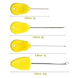 Fishing Carp Hair Boilie Rigs Kit – 45pcs Curved Barbed Carp Hook Braided Line Bait Stopper Needle Tool Scent Corn