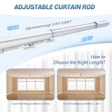 Smart Electric Curtain Track, 5.90FT-9.84FT Adjustable Motorized Curtain Track Compatible with Alexa Google Assistant, Remote & APP Control, Smart Curtain Rob for Side Open (110v-230v)