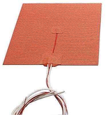 USA Import Material 200X200mm 200W 12V Cube Flexible Silicone Heater Compatible with Voron 2.4 Prusa i3 RepRap 3D Printer Heated bed (12V)
