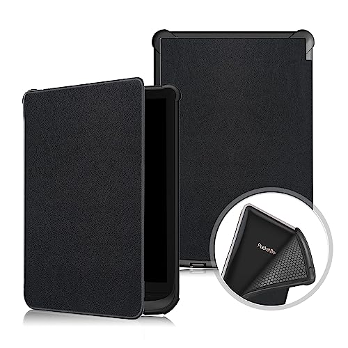 Tablet Case Cover Case for Pocketbook Touch Lux 4/Basic Lux 2/627/616/632 Tri-Fold Smart Tablet Case,Ultra Slim Lightweight Stand Case Hard PC Back Shell Folio Case Cover,Auto Sleep/Wake Tablet Case C