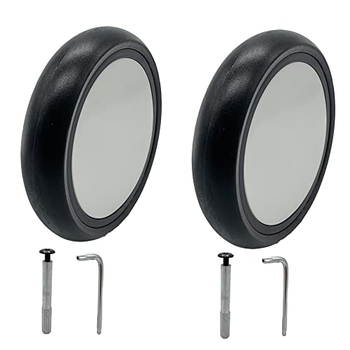 Stroller Replacement Rubber Wheels Front and Rear Wheel Stroller Accessory Compatible with Babyzen YOYO Yoya (2 PCS Rear Wheel)