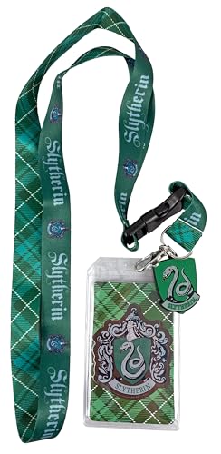 Loungefly Harry Potter Slytherin Plaid Lanyard with Charm