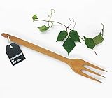 Wooden Cooking Serving Utensils High Heat Resistance - Handmade (Wooden Fork - Three Tines)