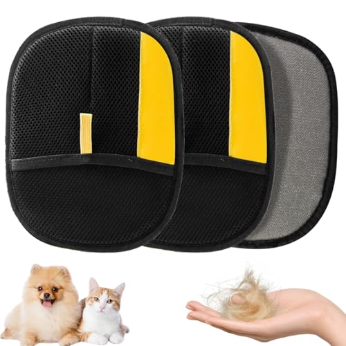 3 PCS Pet Hair Remover Electrostatic Gloves, Electrostatic Gloves Pet Hair, Reusable Pet Hair Removal Glove for Cats & Dogs, Premium Cat & Dog Hair Remover Mitt for Couch Furniture Carpet Car Seat