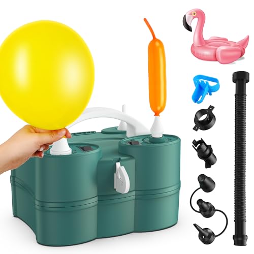 LooLaa Balloon Pump 3-in-1 Electric Blower Machine for Inflatables and Balloons, Quick-Fill 110V AC Inflator Deflator for Latex 260q Foil Balloons Pool Floats Air Mattress
