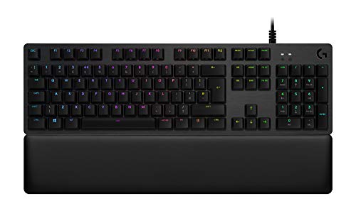 Logitech G513 RGB Backlit Mechanical Gaming Keyboard with Romer-G Tactile Keyswitches (Carbon)