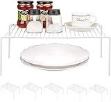 GEDLIRE Cabinet Storage Shelf Rack Set of 6, Medium (13 x 9.4 inch) Rustproof Metal Wire Kitchen Cabinet Organizer and Storage, Cupboard Spice Shelf Rack for Plate, Dish, Counter & Pantry Organization