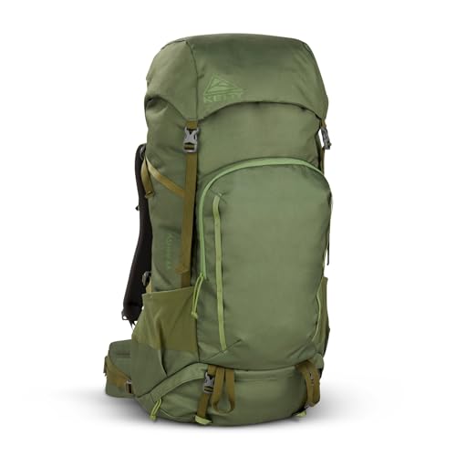 Kelty Asher Day Hiking Pack, 18-85 Liter Capacity, Hiking, Backpacking, Travel Pack, Internal Frame 2023 Model (65L Winter Moss)