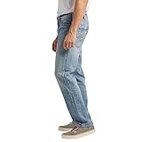 Silver Jeans Co. Men's Eddie Athletic Fit Tapered Leg Jeans, Medium Indigo, 34W x 32L