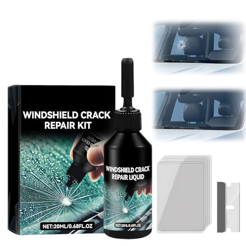 Seivble Car Windshield Crack Repair Kit, Upgraded Glass Repair Liquid Glue for Chips Cracks, Cracks Gone Glass Repair Kit for Auto Window Windscreen (1 Pack)