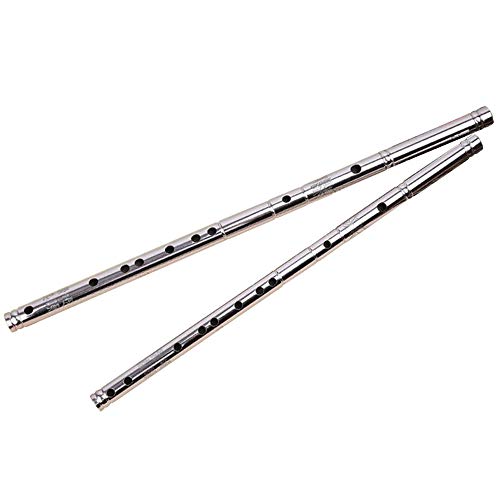 Special design Stainless Steel Chinese Traditional Musical Instrument CDEFG Key Flute DiZi with Bamboo Knot (G Key)