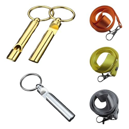 EEAIRIF 3-Pack Gentle 85dB Dog Whistles - Pea-Free for Indoor Training, Anxiety-Prone Pups & Built-in Bottle Opener & Keychain, Multi-Dog Household Solution